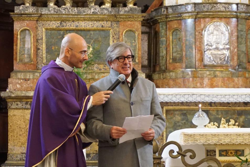 Un momento dell'intervento del rettore Enrico Foti